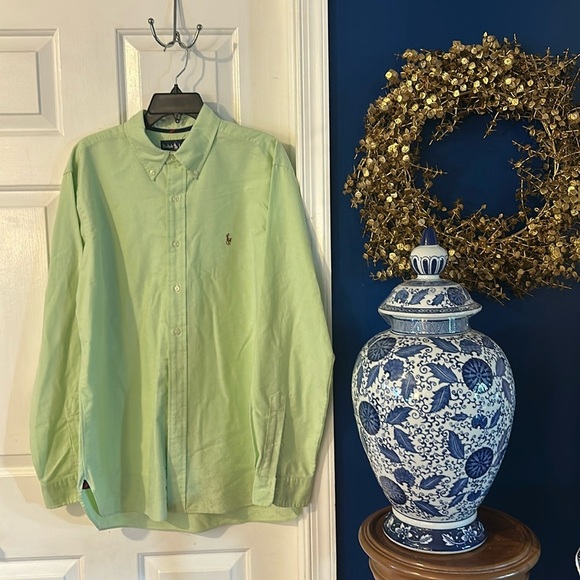 Men’s Ralph Lauren Classic Fit 100% Cotton Long Sleeve Oxford Button Down Shirt - Picture 1 of 6